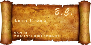 Barna Ciceró névjegykártya